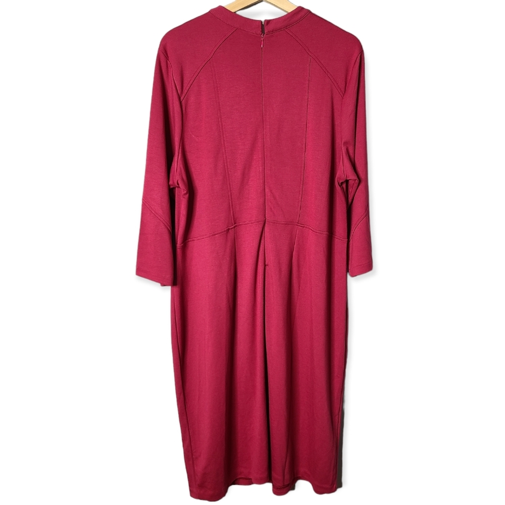 Eloquii Button Detail Raspberry Stretch Ponte Kni… - image 5